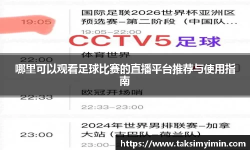 哪里可以观看足球比赛的直播平台推荐与使用指南